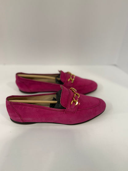 CHANEL Suede Loafer With Chain/ 5.5 -36.5