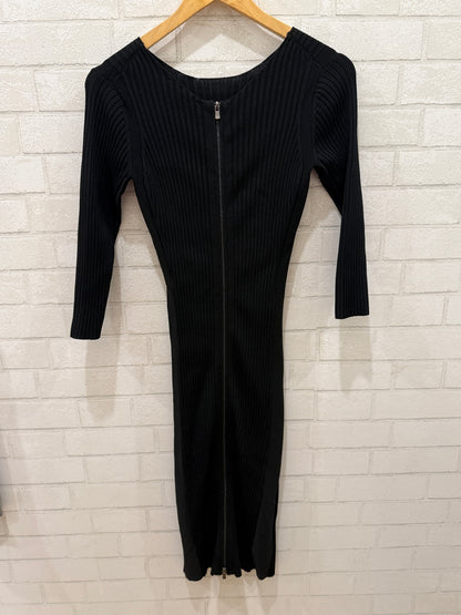 MAJE 3/4 Sleeves Midi Dress With Zip in the Back/S-36