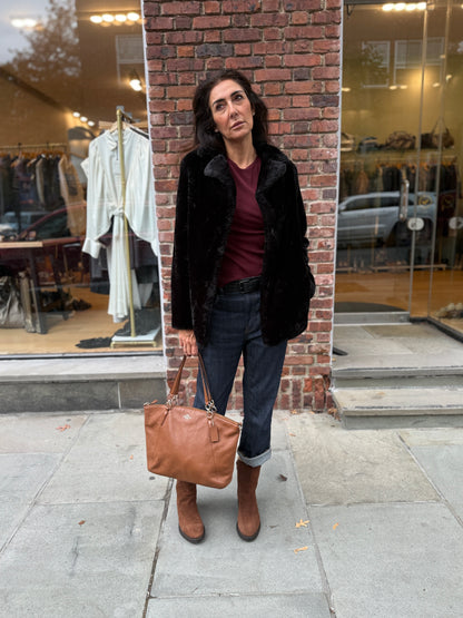 TAHARI Faux Fur Coat / S