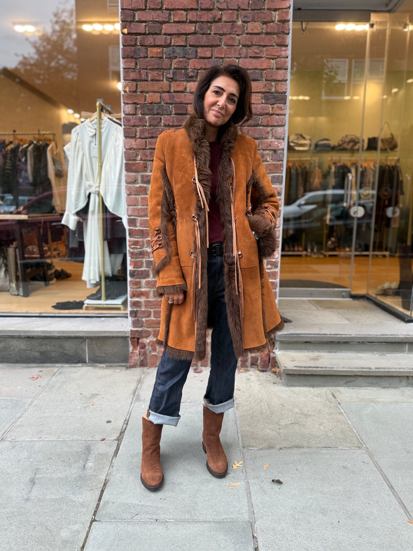 REDI Brown Sherling Coat / M-EU40