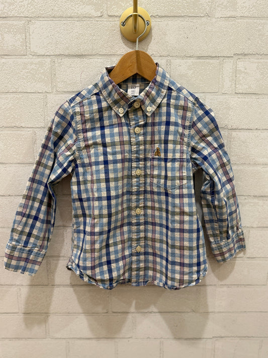 GAP Tartan Dress Shirt/ 4Y