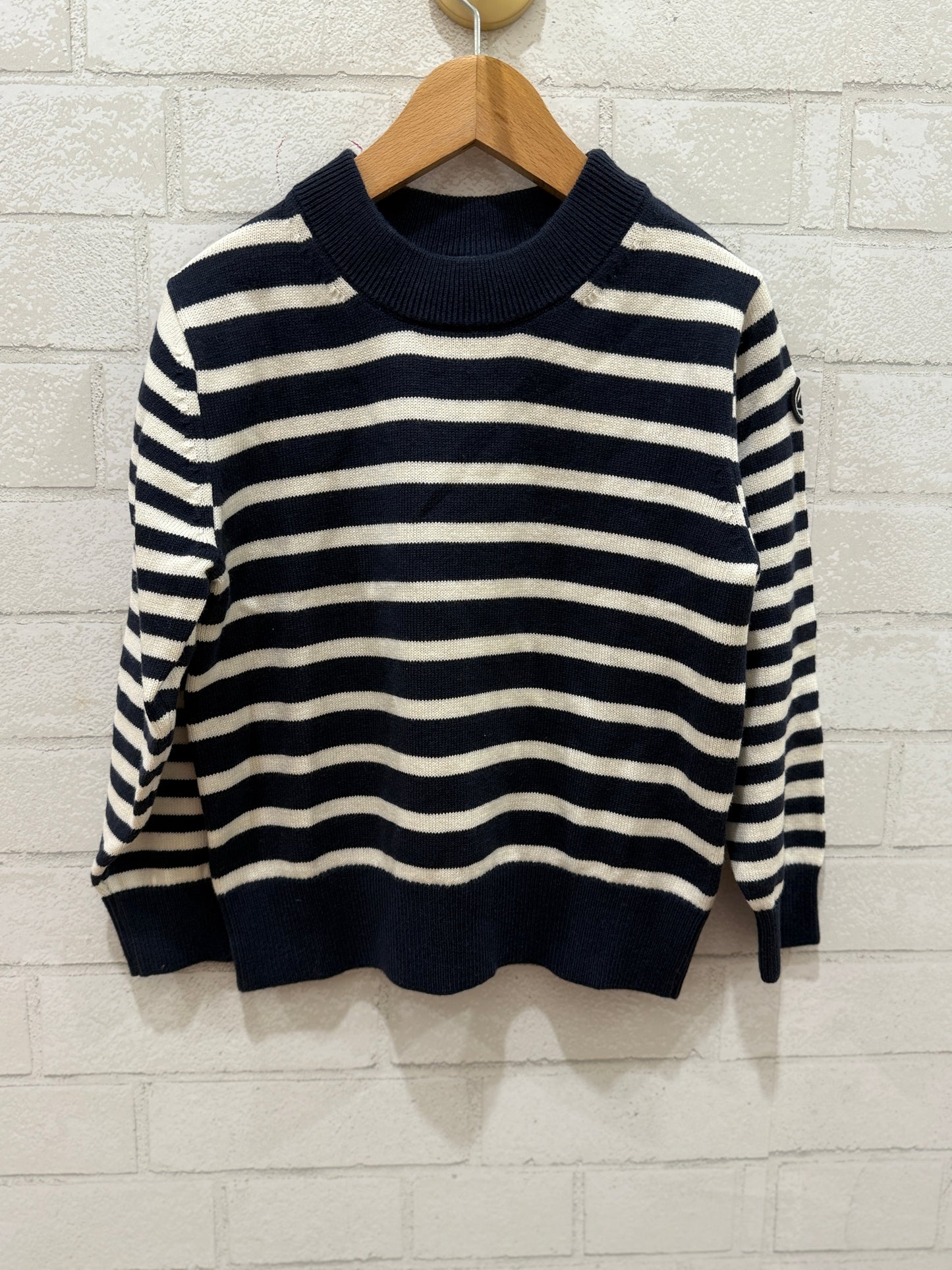 PETIT BATEAU Boys Stripy Sweater / 6Y