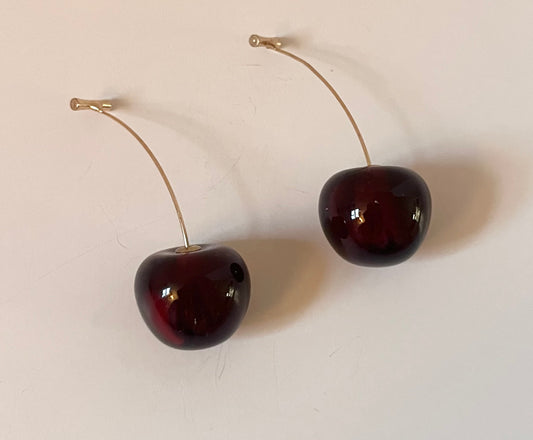 NO BRAND Cherry Resin Earrings /