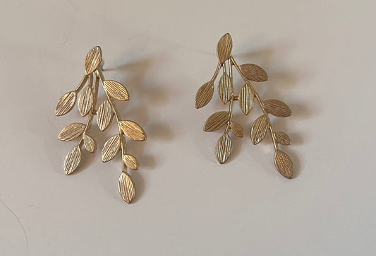 NO BRAND Gold Olive Branch earrings