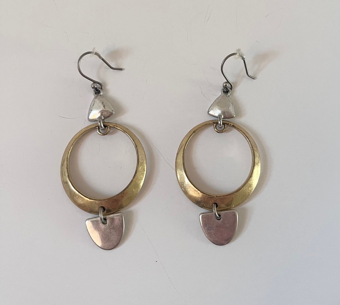 NO BRAND Mixed Metal Dangle Earrings