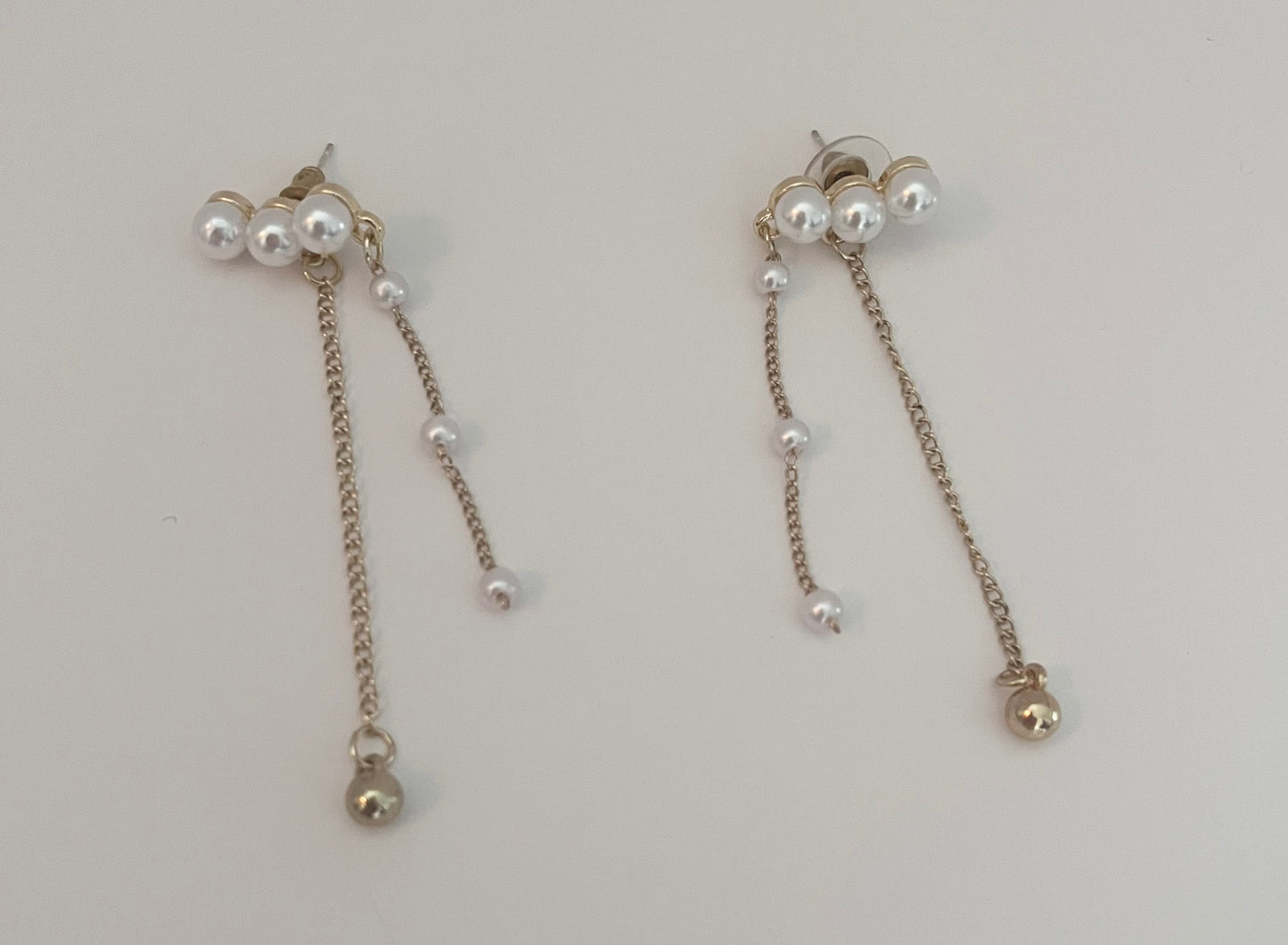 NO BRAND Pearl Drop Earrings  Chain