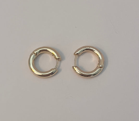 NO BRAND Chunky Gold Hoop Earrings