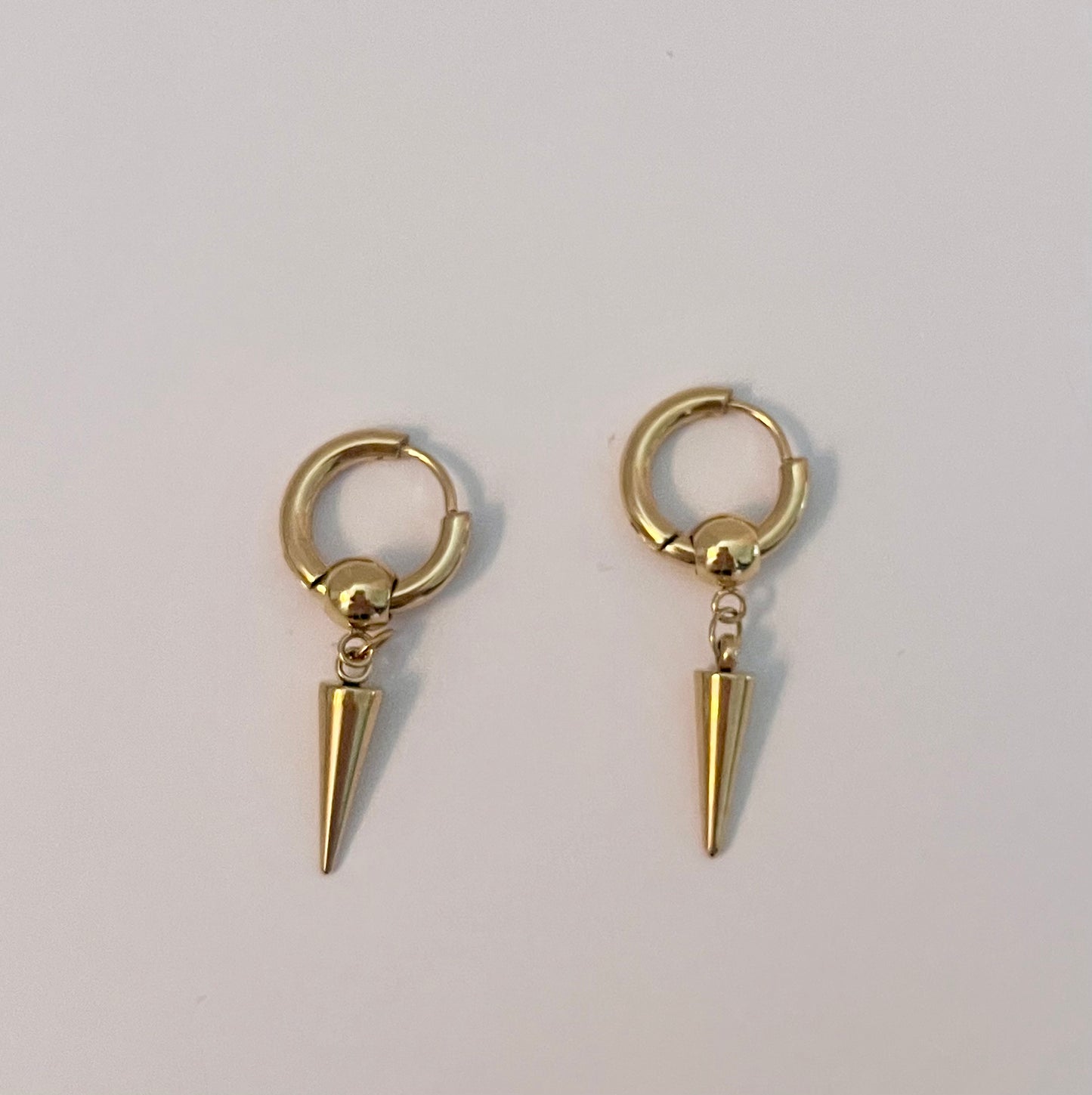 NO BRAND Spike Dangle Hoop Earrings