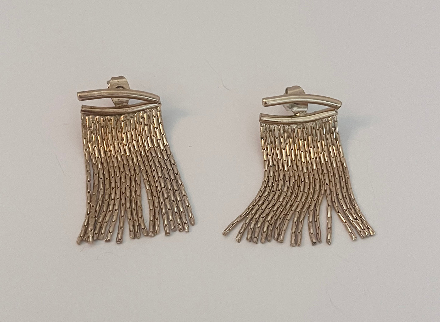 NO BRAND Gold Fringe Tassel Earrings