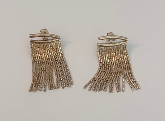 NO BRAND Gold Fringe Tassel Earrings