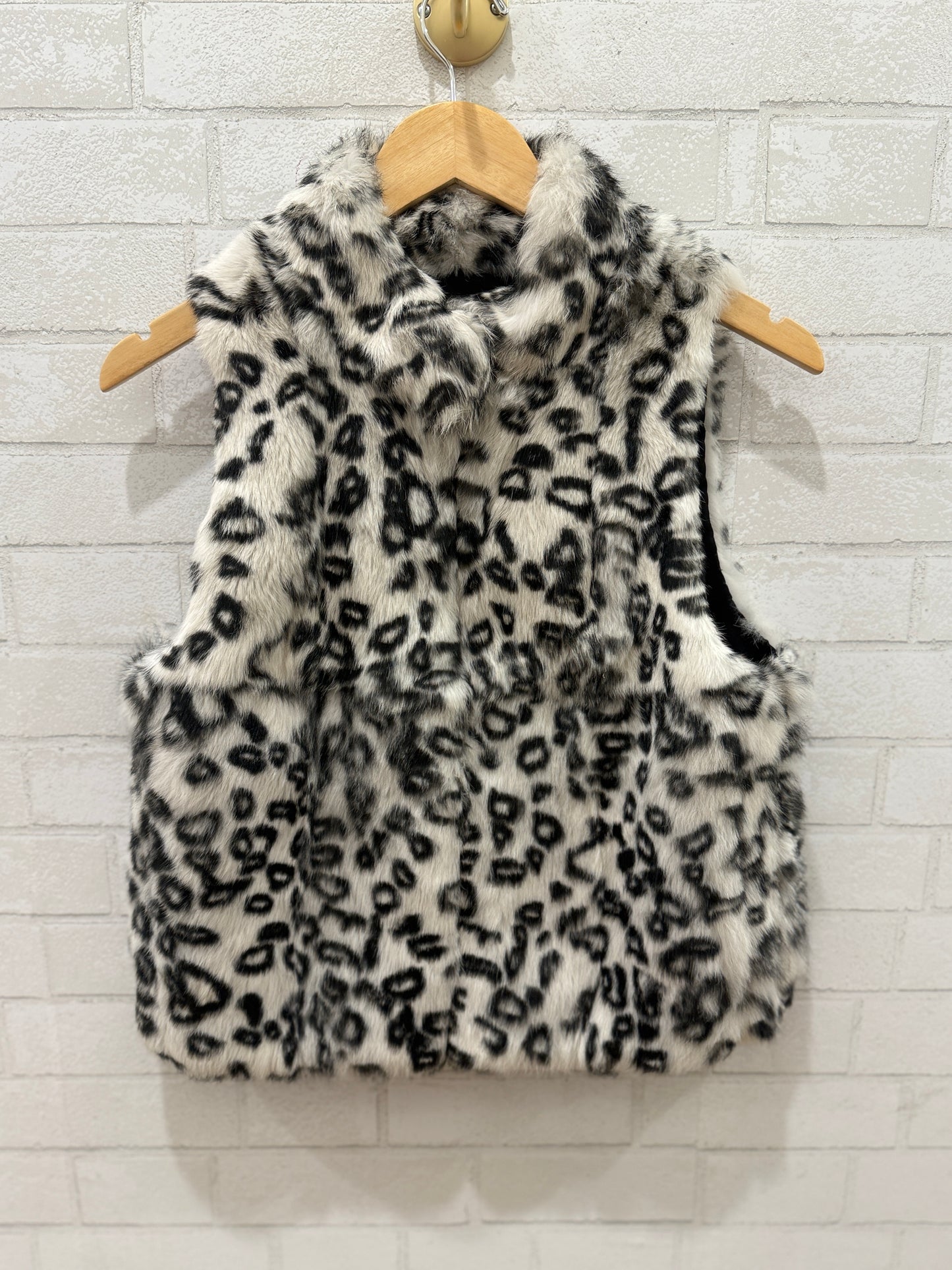 HAUTE HIPPIE NWT Fur Leopard Print Vest / S