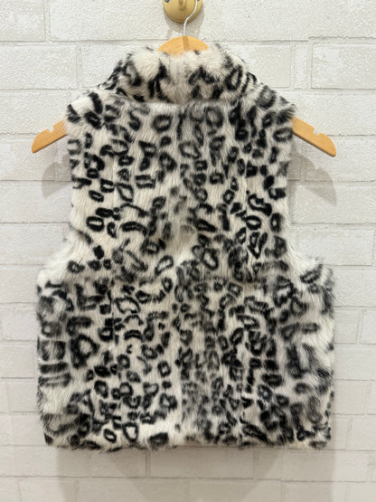 HAUTE HIPPIE NWT Fur Leopard Print Vest / S
