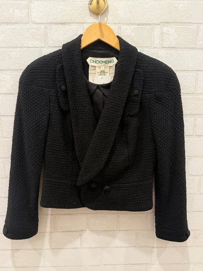 CHOCHENG LS Tweed Short Vest With Plastron/ M-IT42