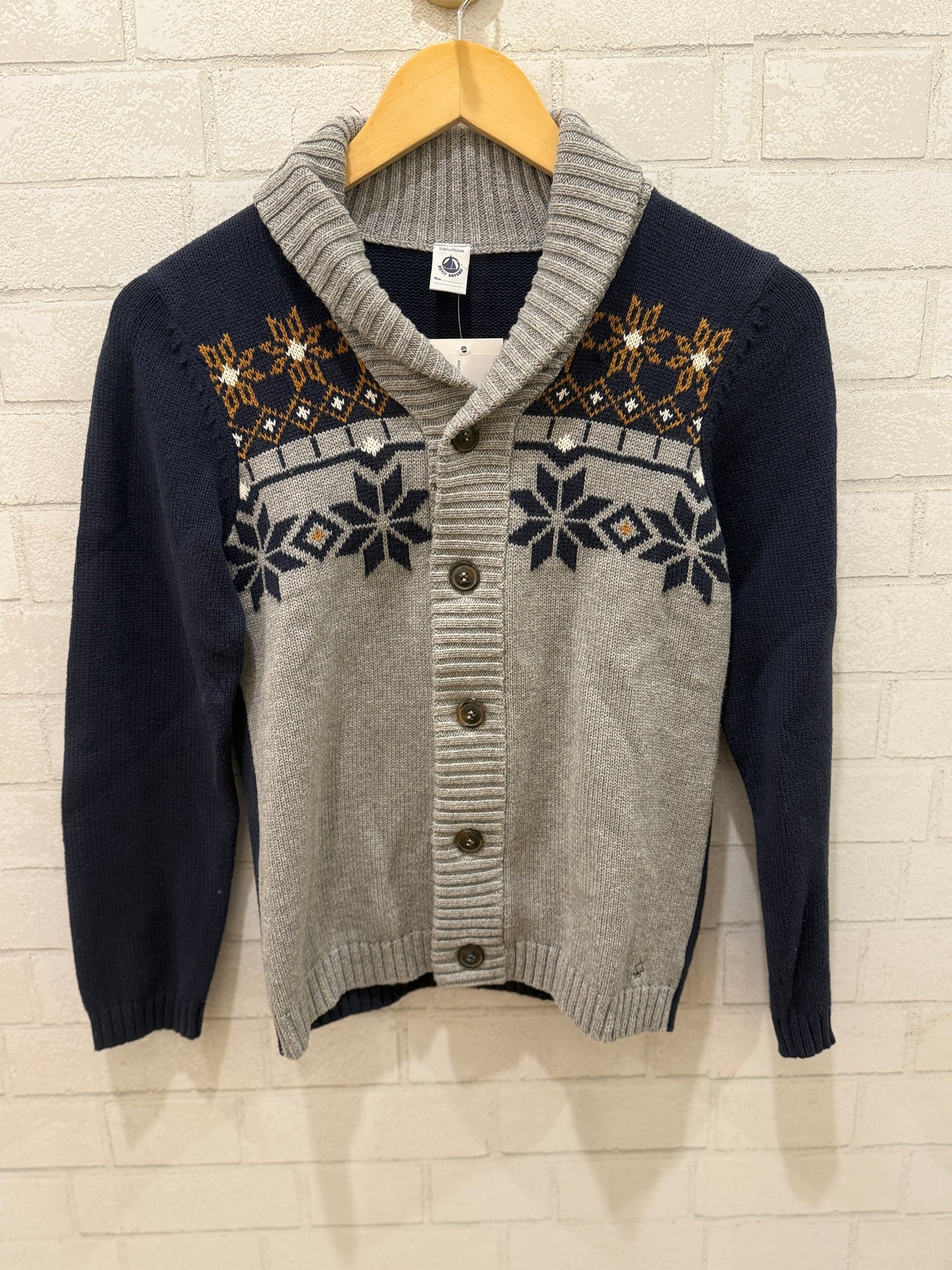 PETIT BATEAU Cotton Cardigan / 12Y