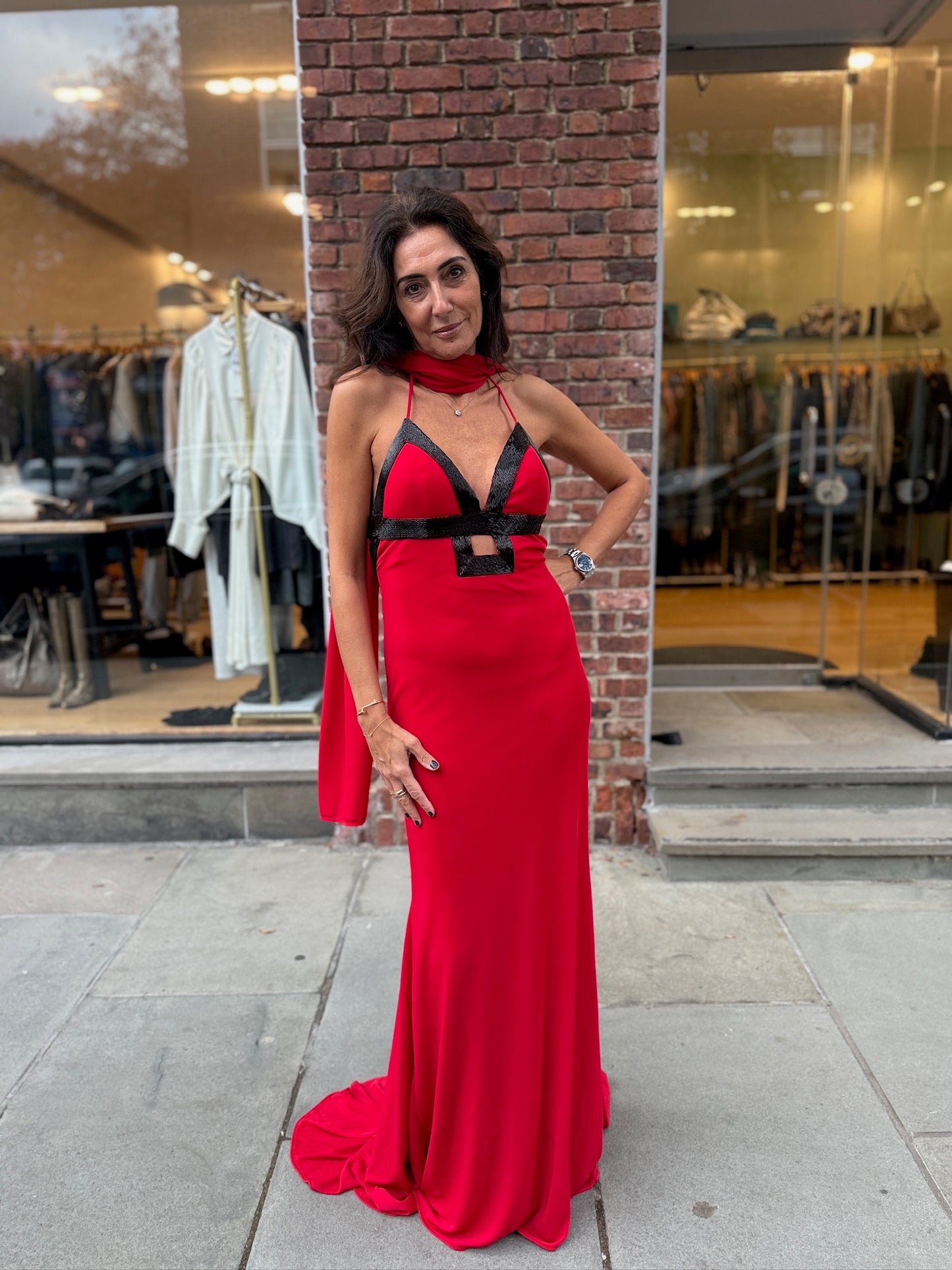 JOVANI Neck Tie Gown / M