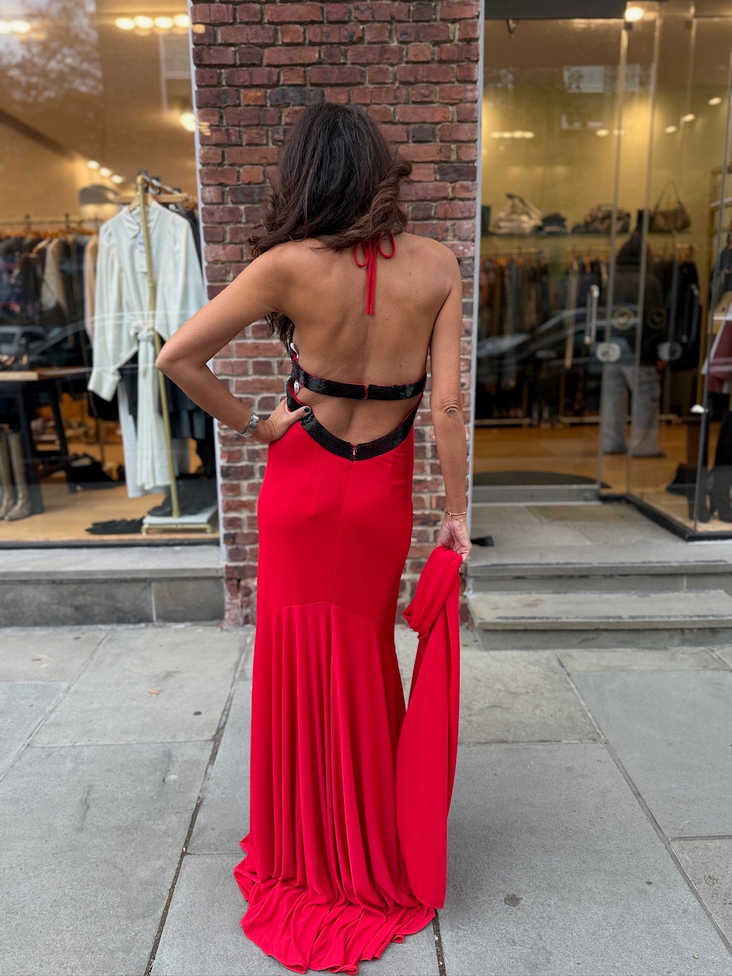 JOVANI Neck Tie Gown / M