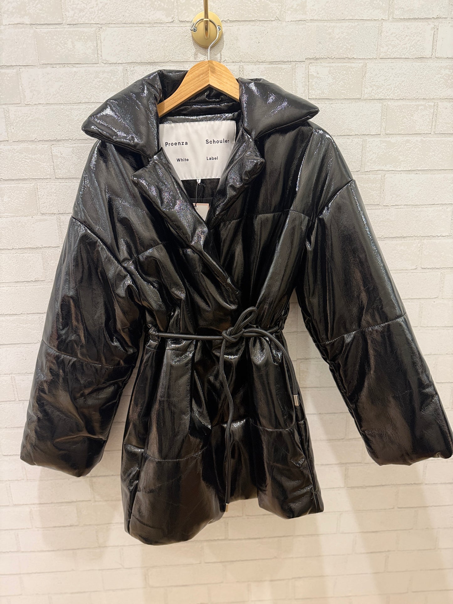 PROENZA SCHOULER White Label Oversized Laquered Puffer Coat/ M