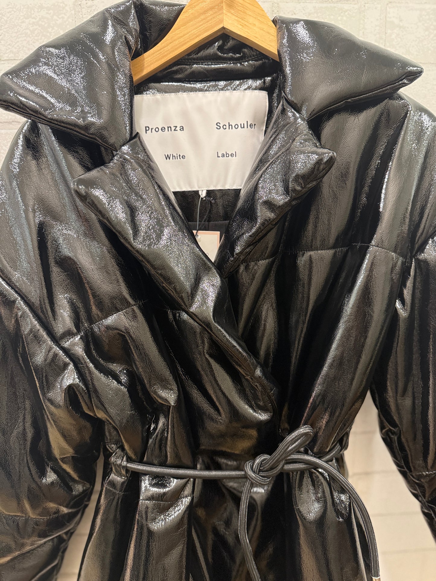 PROENZA SCHOULER White Label Oversized Laquered Puffer Coat/ M