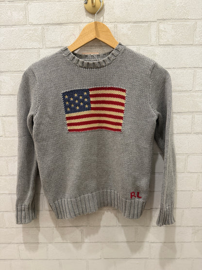 RALPH LAUREN Iconic Flag Sweater / 10Y