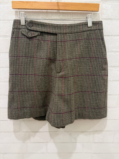 RALPH LAUREN Plaid Tweed Shorts / XS-US2