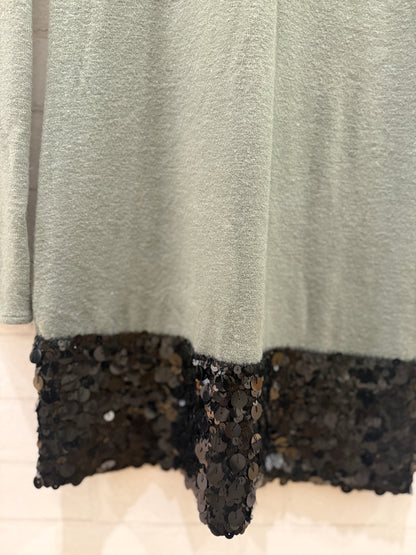 VERA WANG Sequin LS Wool Dress / M-US6