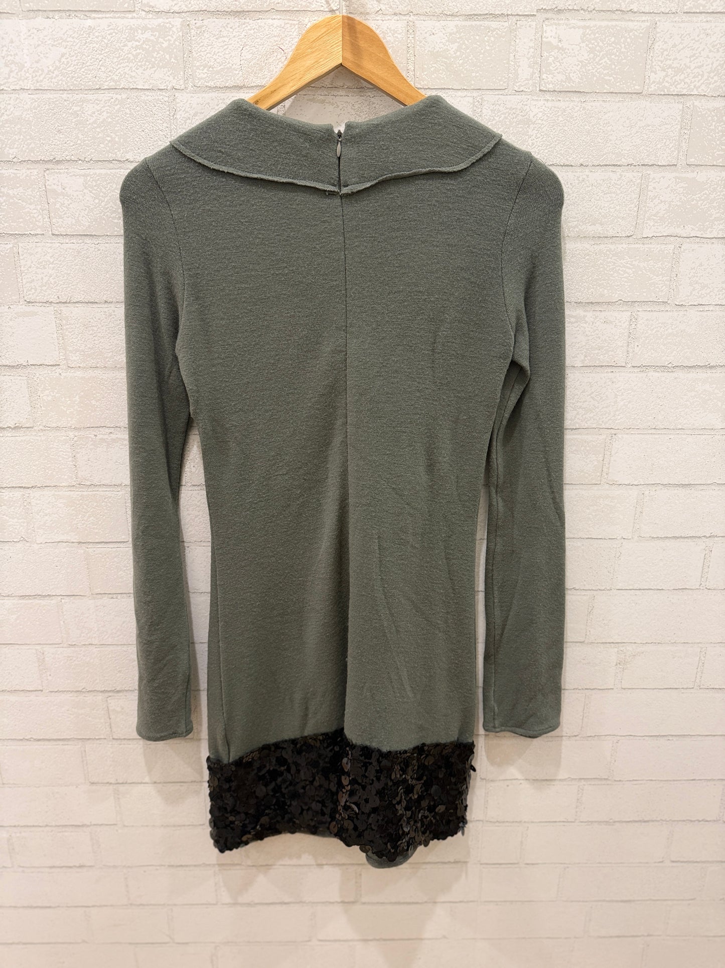 VERA WANG Sequin LS Wool Dress / M-US6