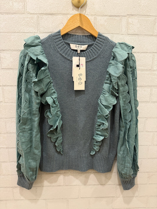 SEA NWT Ruffle Sweater / US:XS-EU:36