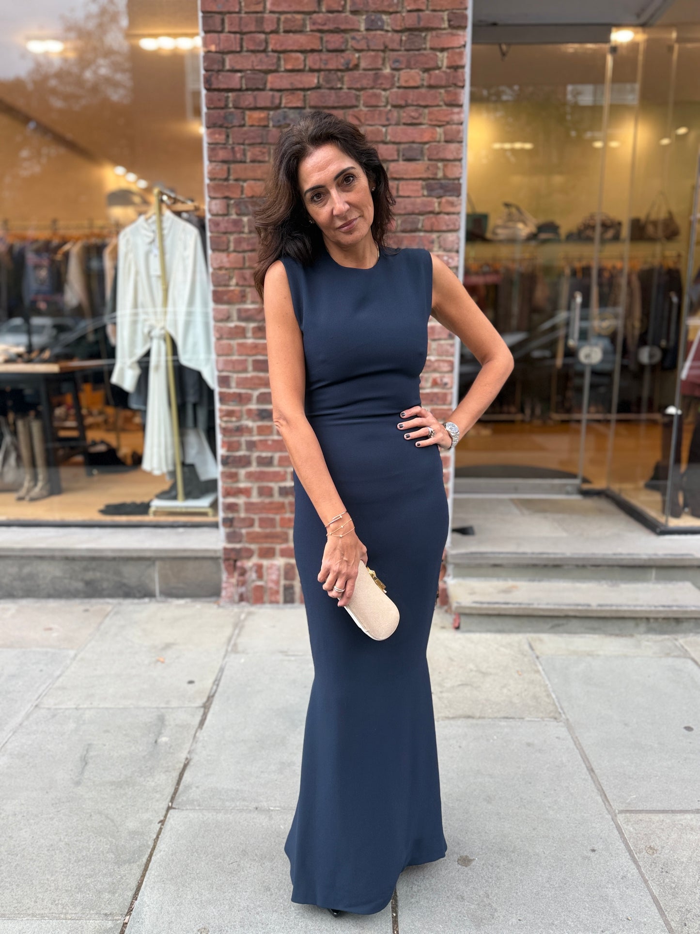 GIANNI VERSACE COUTURE Sleeveless Silk Long Dress/ S