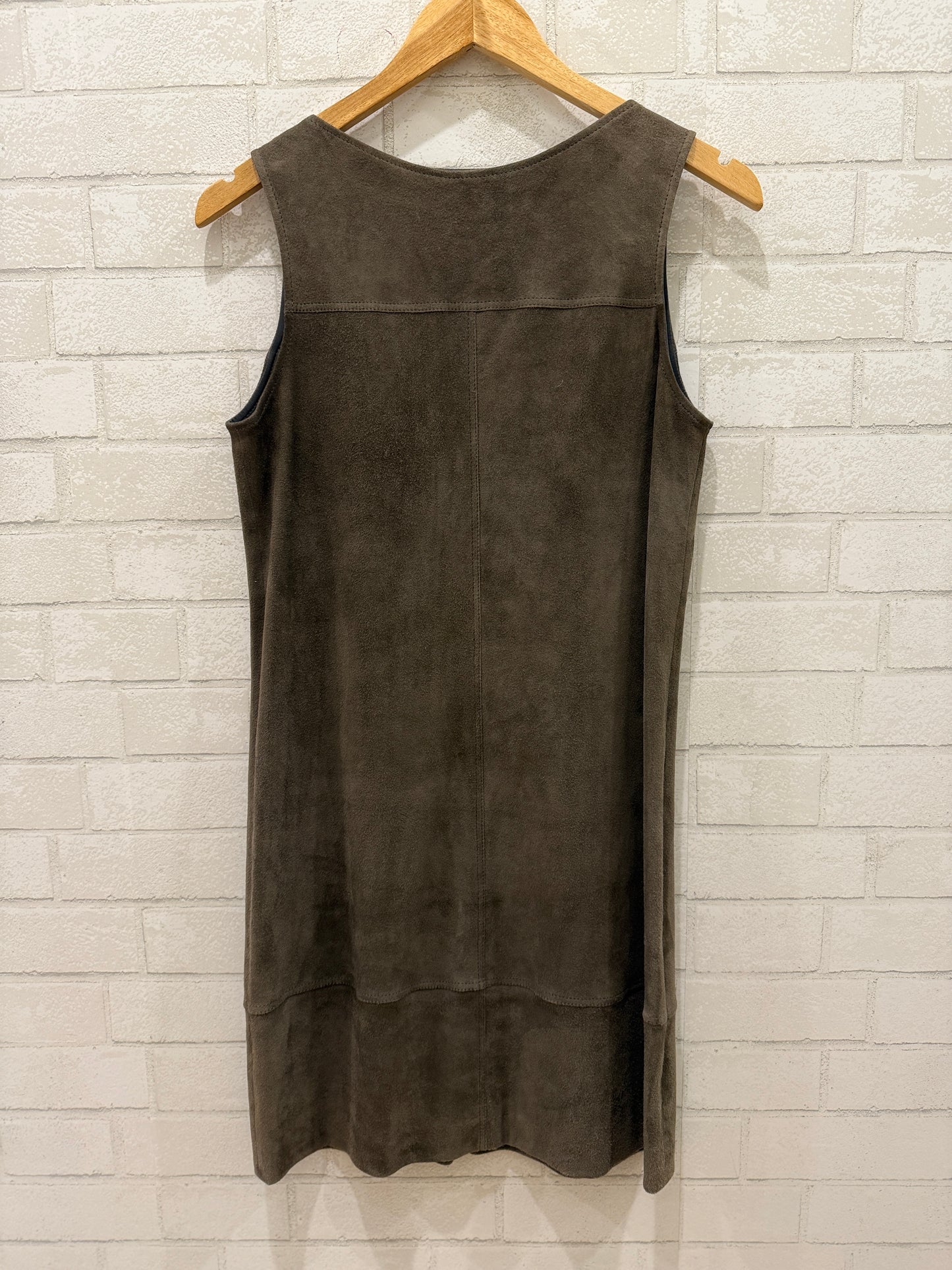 BRUNELLO CUCINELLI Leather Sleeveless Midi Dress/M-US6