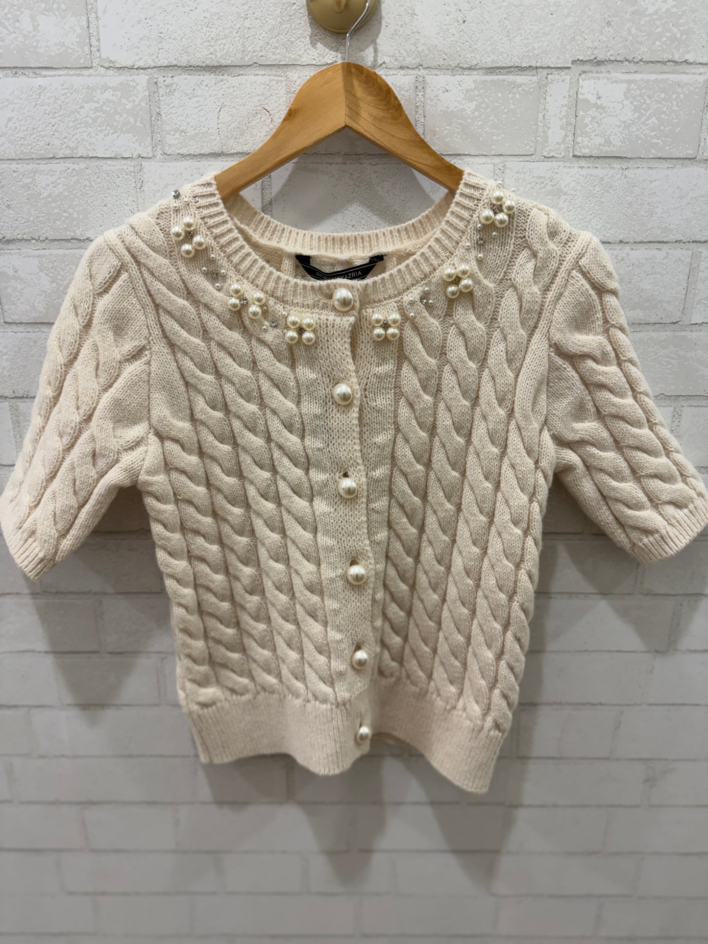 BCBG MAXAZRIA  NWT Ss Cardigan With Pearls/ US XS-EU36