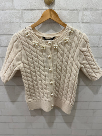 BCBG MAXAZRIA  NWT Ss Cardigan With Pearls/ US XS-EU36