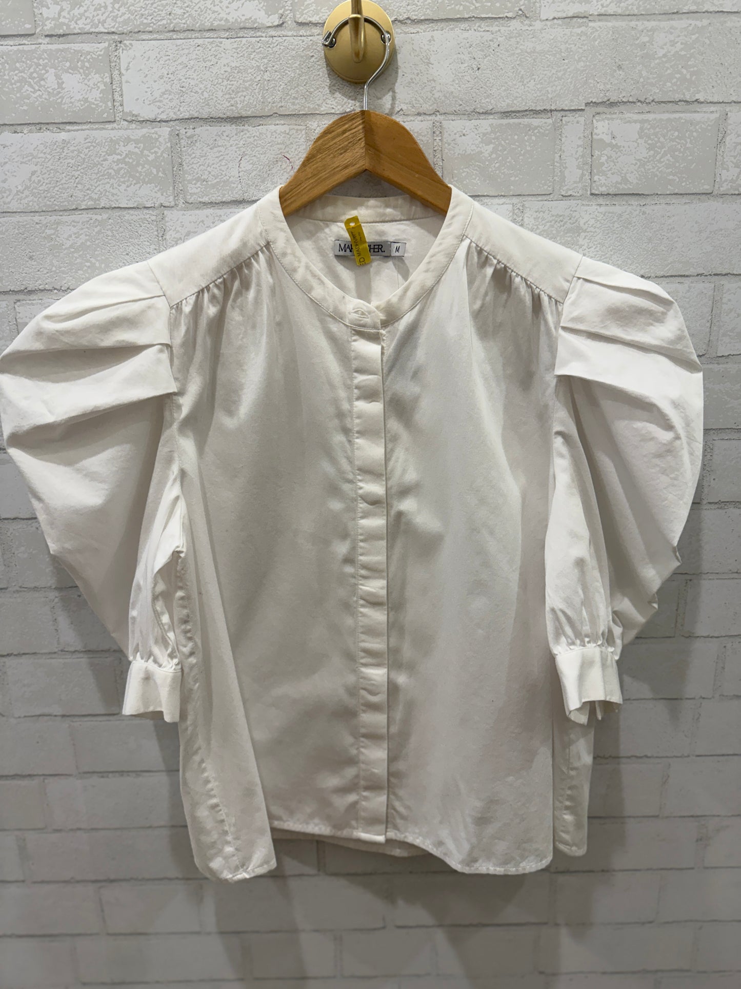 MARIACHER Cotton White 3/4 Balloon Sleeves / M