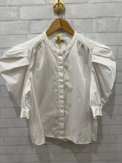 MARIACHER Cotton White 3/4 Balloon Sleeves / M