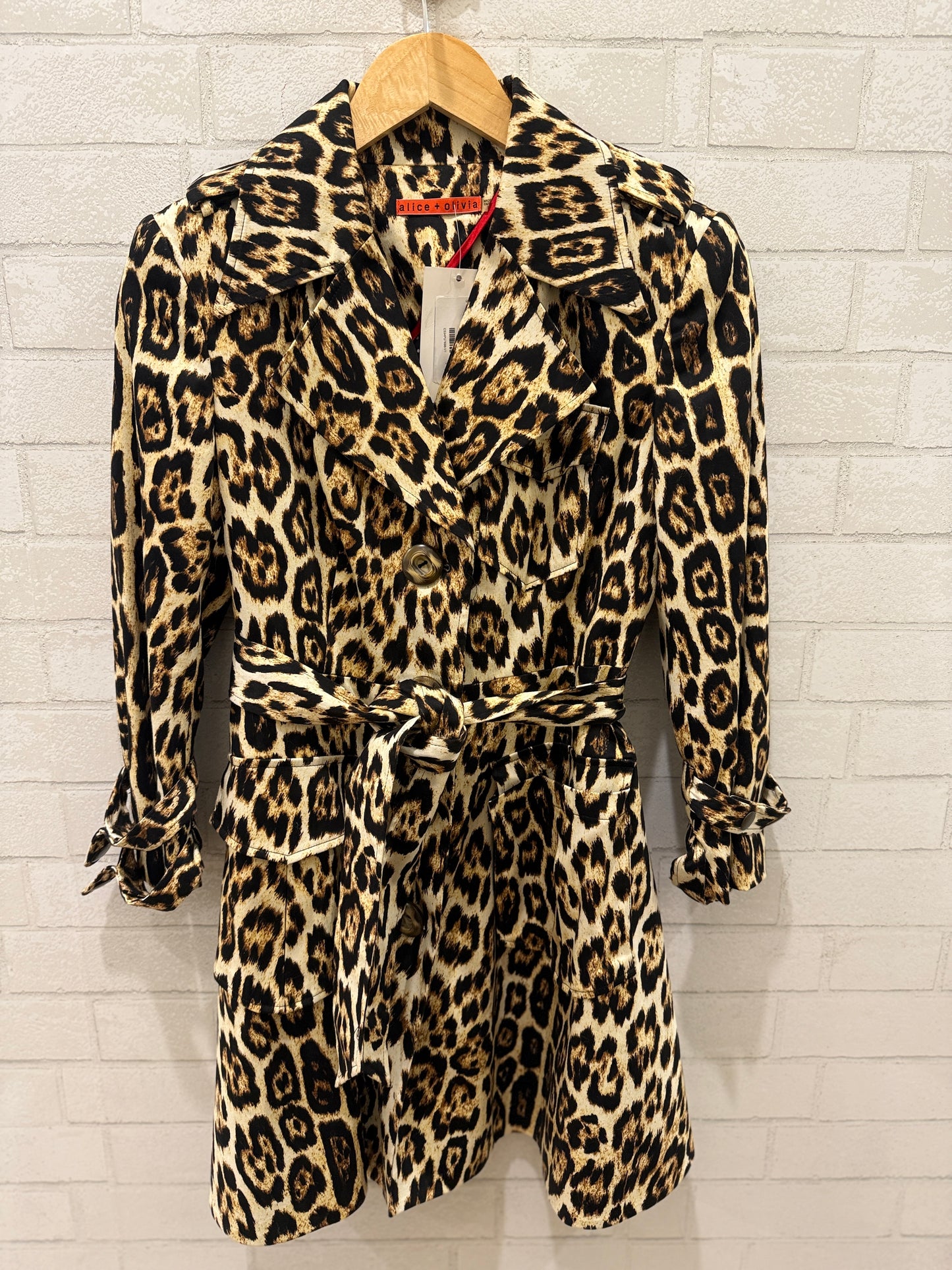 ALICE+OLIVIA Leaopard Dress Coat/ US S-EU36