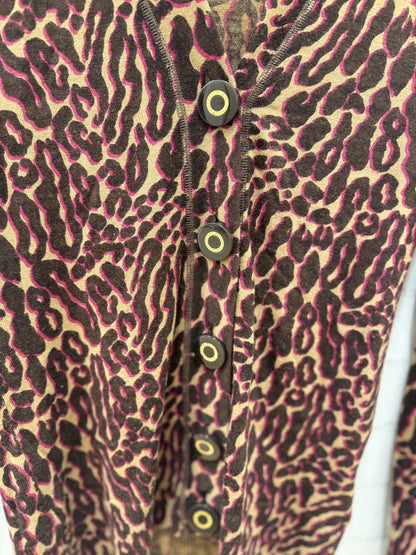 TORY BURCH Leopard Print Cardigan / S