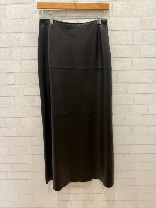 COSA NUOVA Long Leather Skirt Size L
