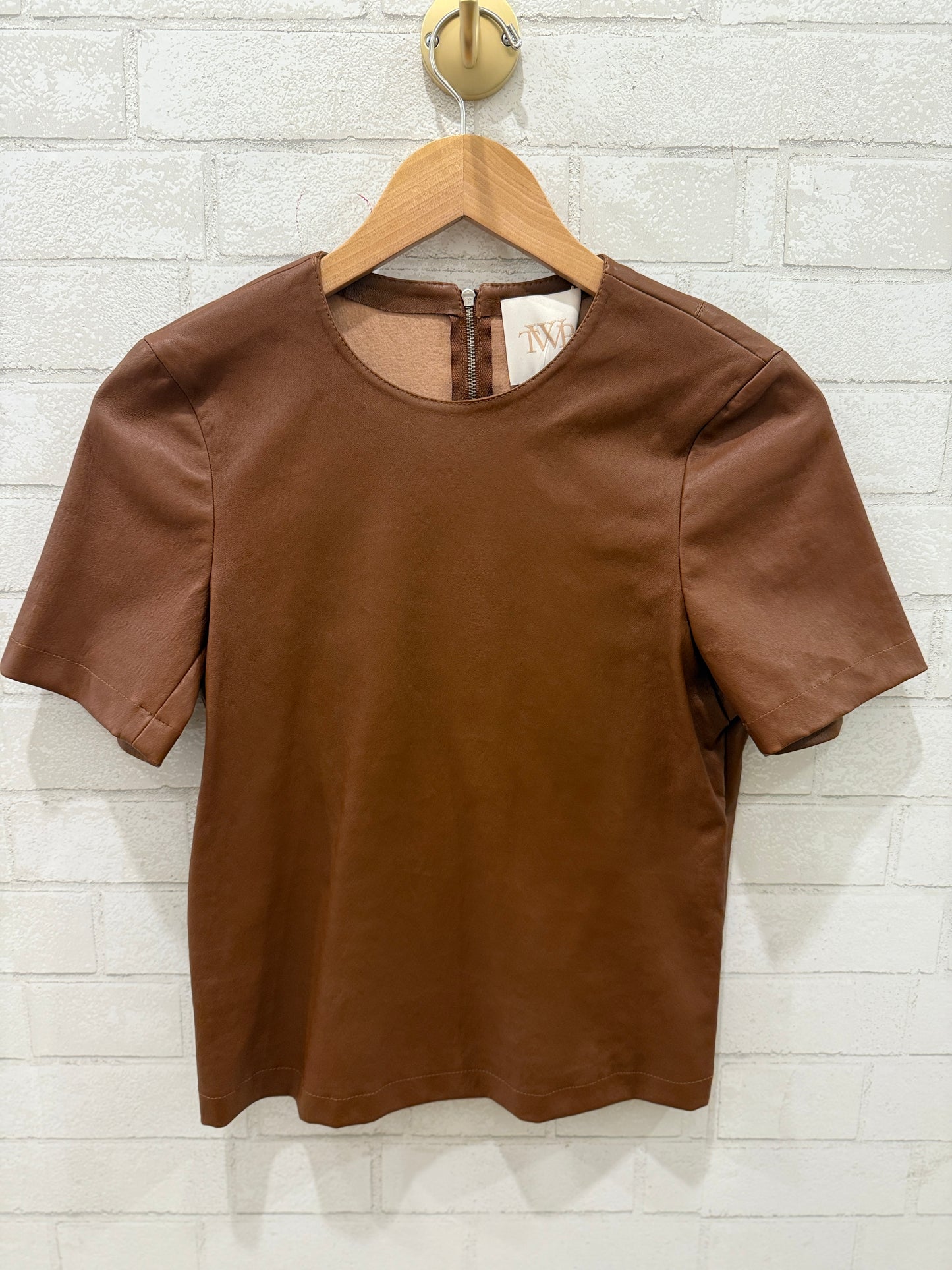TWP Leather SS Top / S