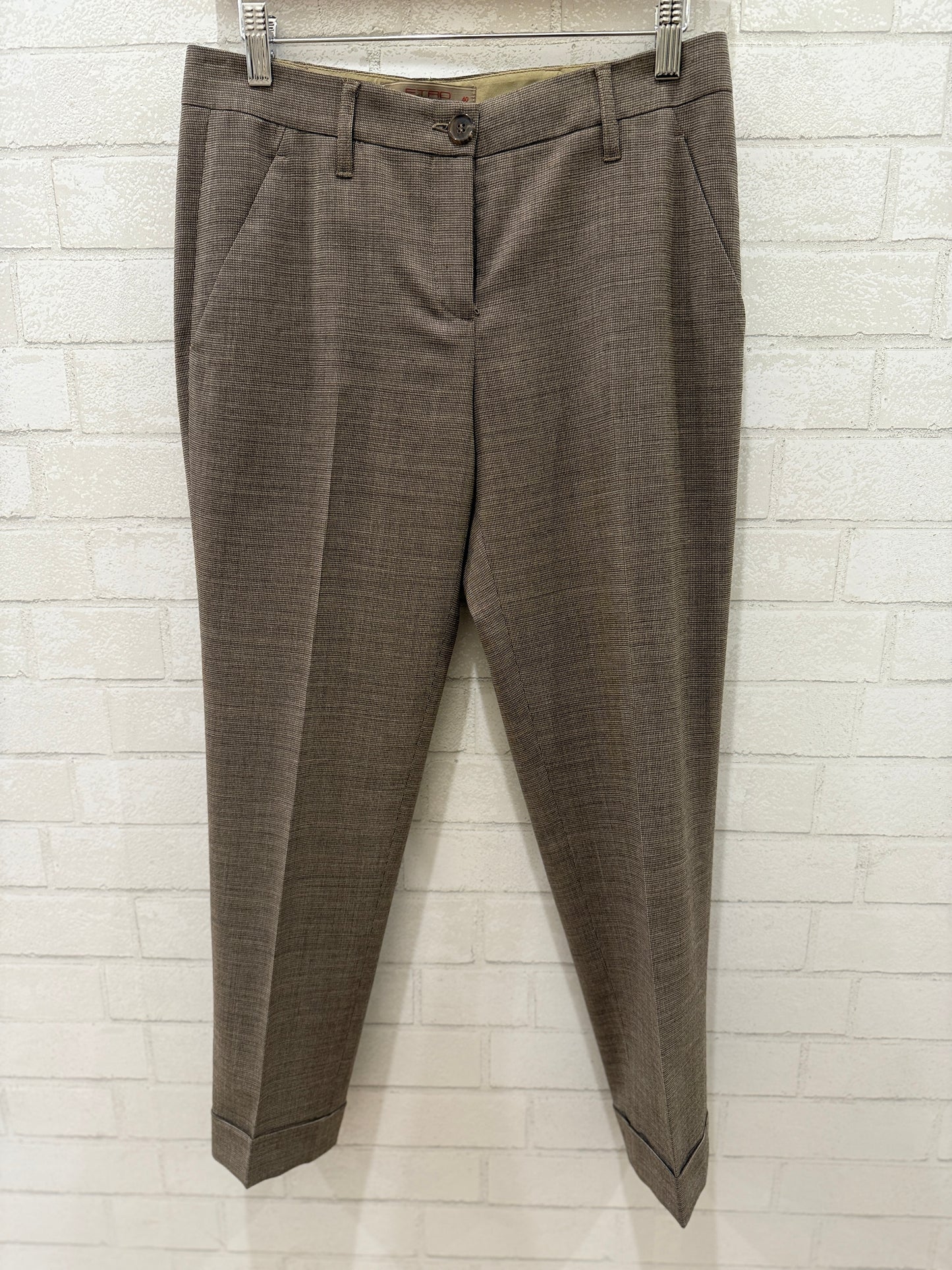 ETRO Plaid Slim Cropped Pants S-IT40