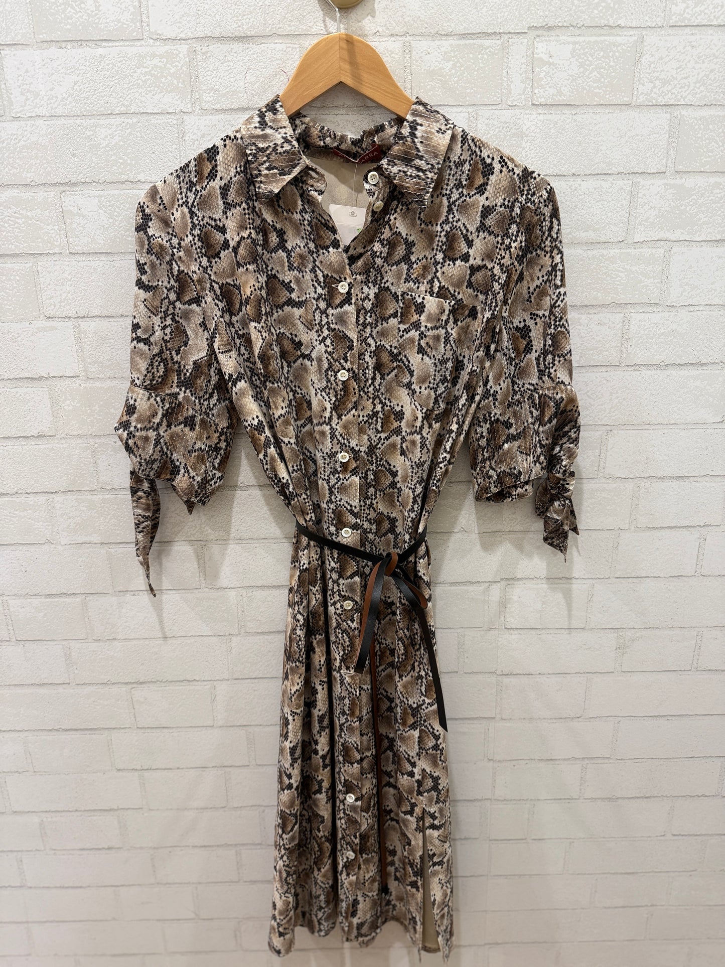 ALTUZARRA Silk #/4 Sleeves Snake Print Dress / Size US L-EUR 42