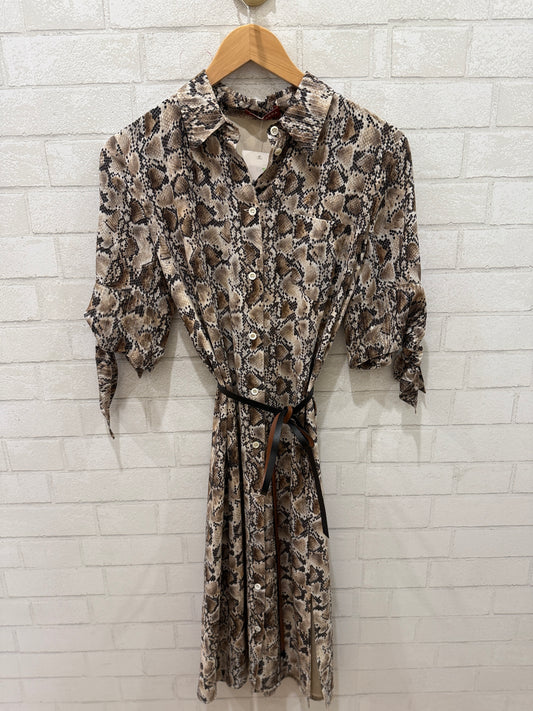 ALTUZARRA Silk #/4 Sleeves Snake Print Dress / Size US L-EUR 42
