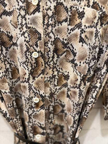 ALTUZARRA Silk #/4 Sleeves Snake Print Dress / Size US L-EUR 42