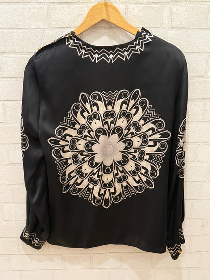 ESCADA LS Printed Silk Blouse / M
