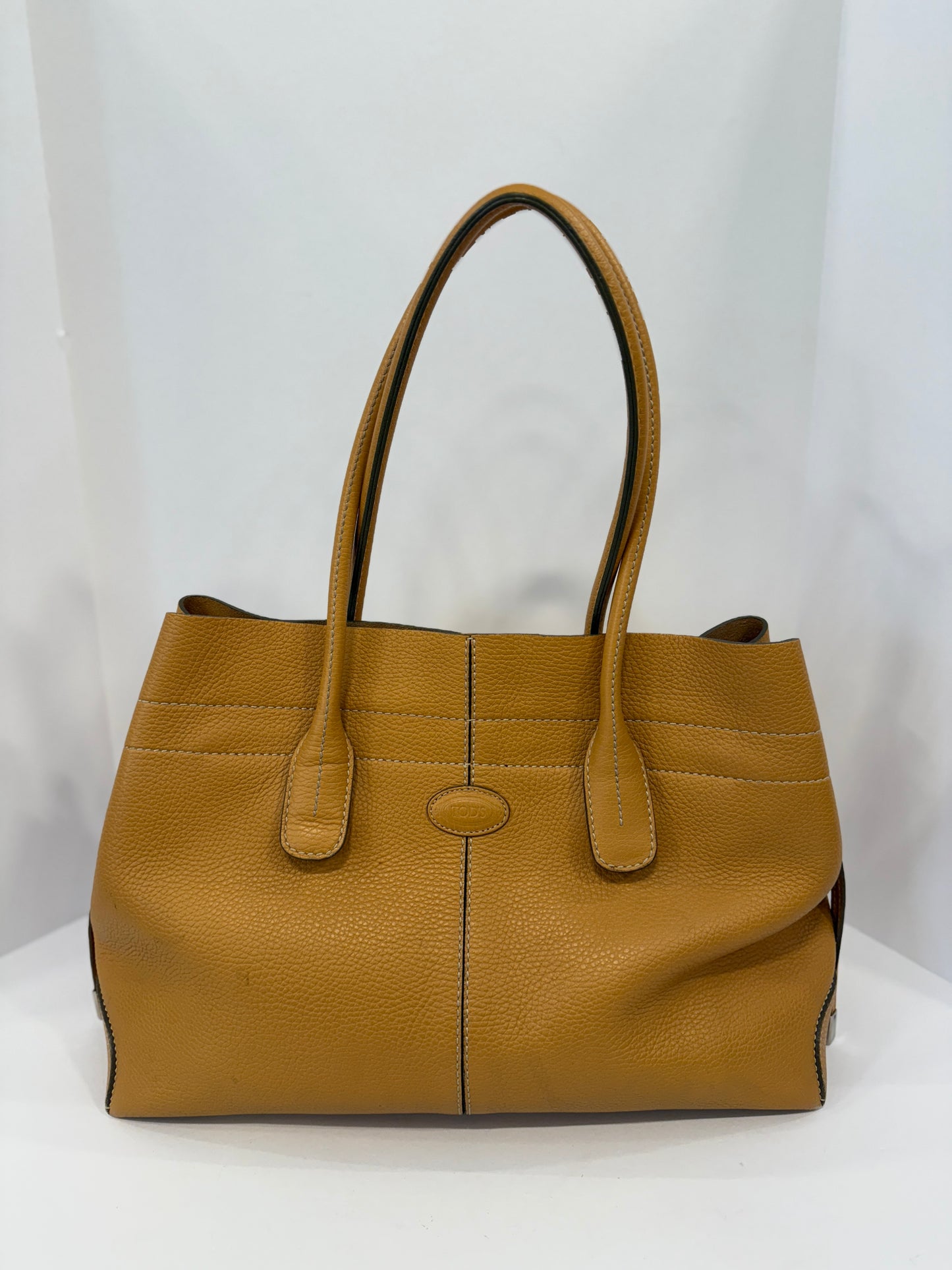 TOD'S medium Di drawstring leather tote bag