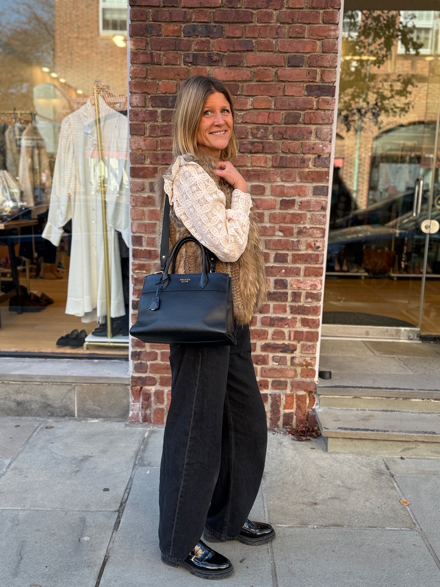 PRADA Saffiano Leather Handbag / OS