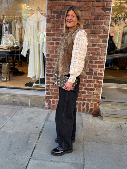 CHRISTIAN DIOR Vintage Monogram Kisslock Clutch / OS