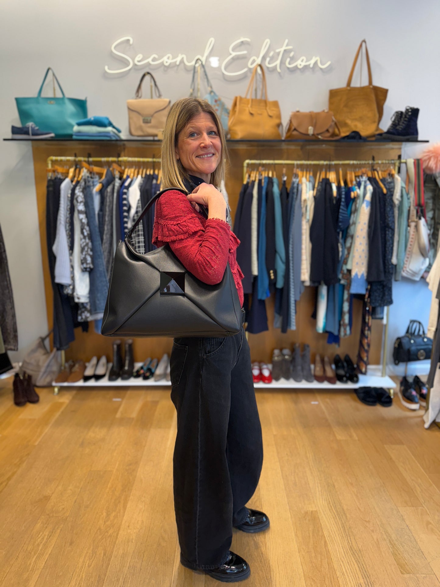 VALENTINO GARAVANI One Stud Calf Leather Tote Bag/OS