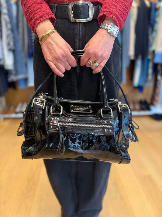 DOLCE& GABBANA Patent Miss Easy Way Satchel Bag/OS