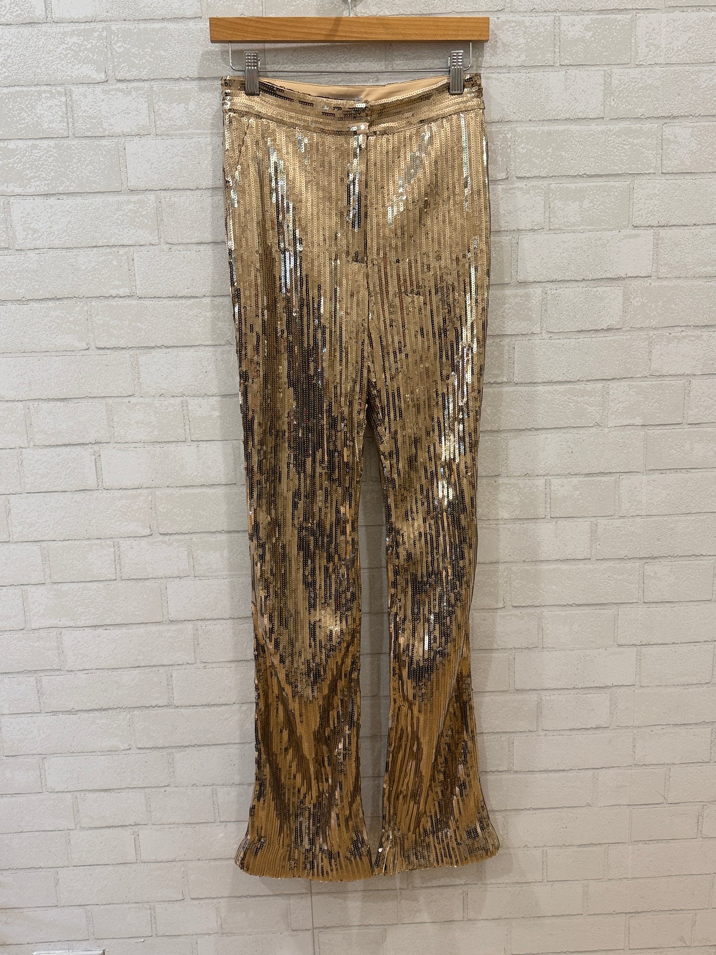 LAQUAN SMITH Gold Sequin Pants / M