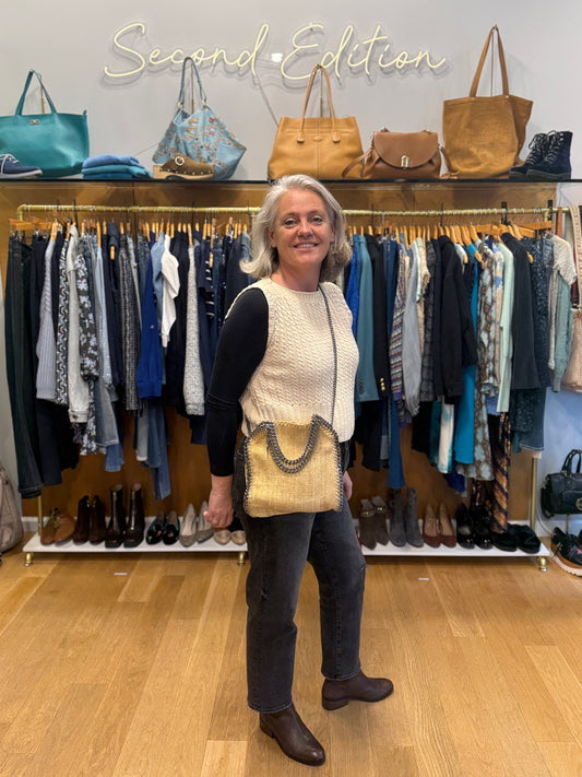 STELLA MC CARTNEY Raffia Falabella Handbag / OS