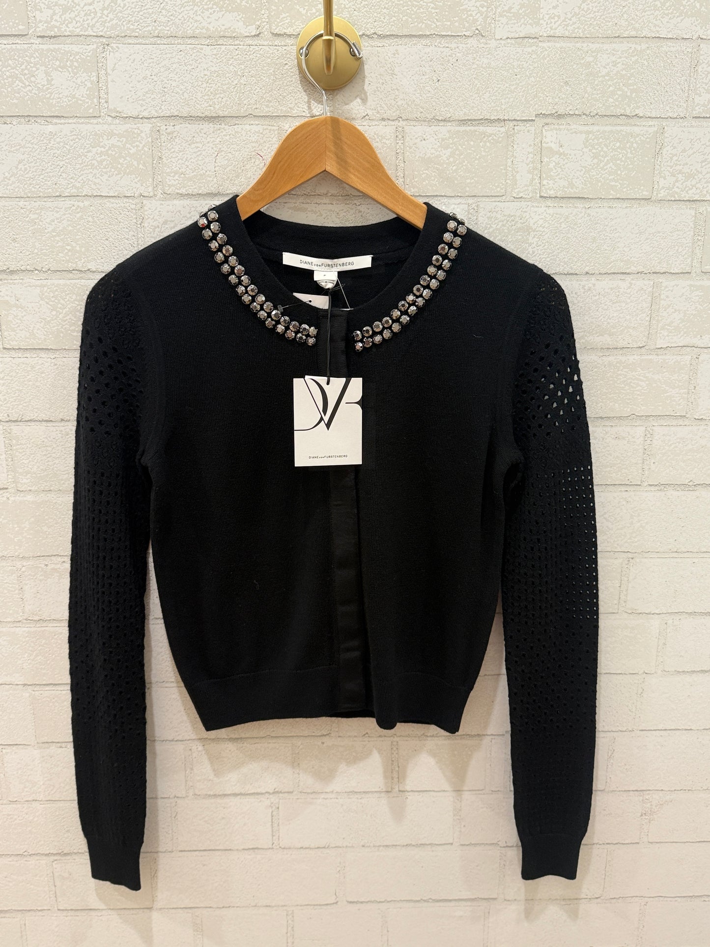 DVF NWT Studed WoolLs Cardigan/S